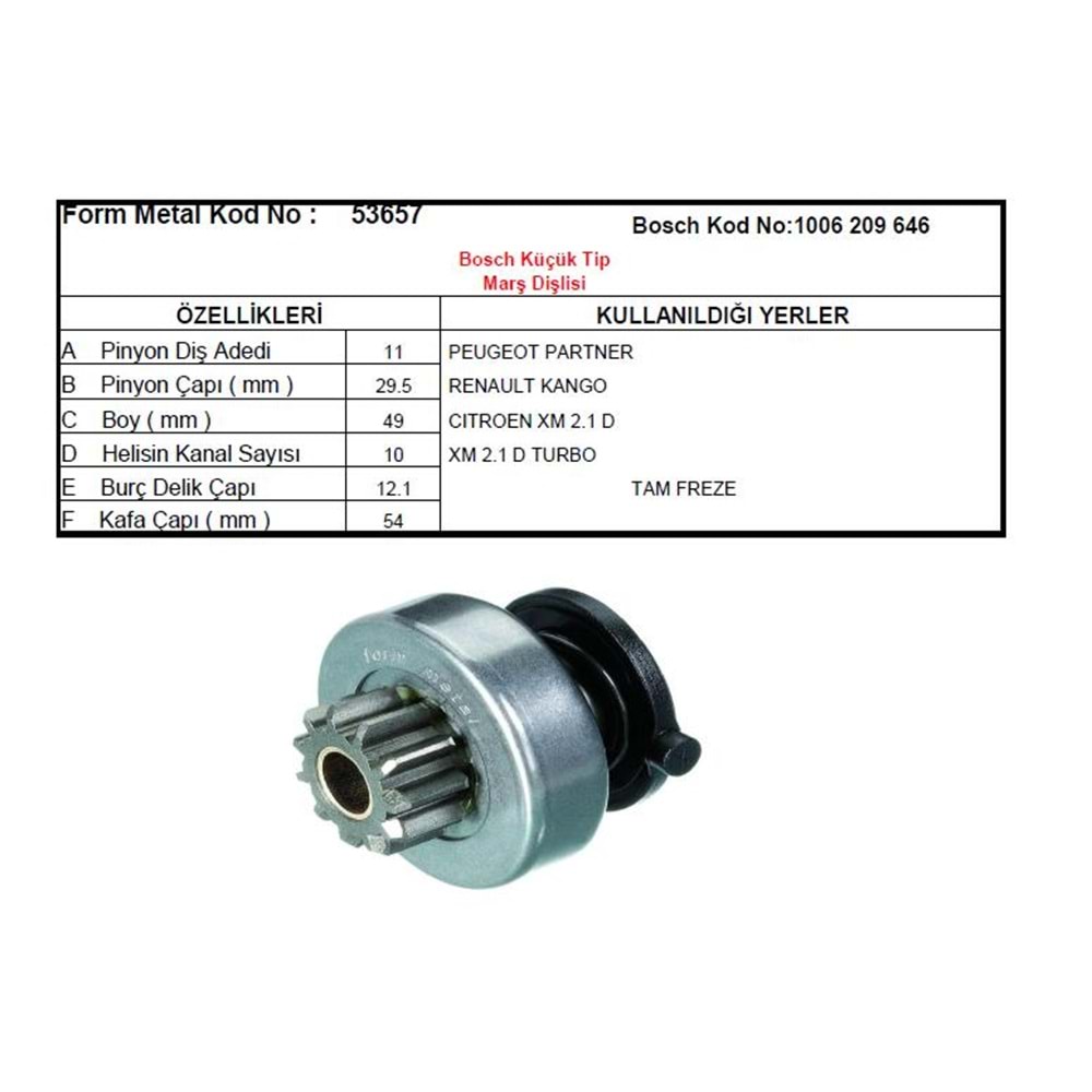 ALT ON KAPAK TOFAS 55A