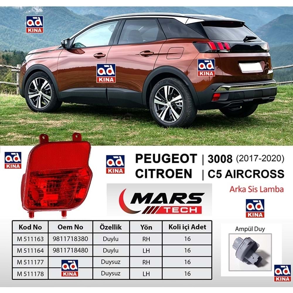 ARKAK SIS P.3008 L.C5 AIRCROSS 17>20 REFLEKTOR