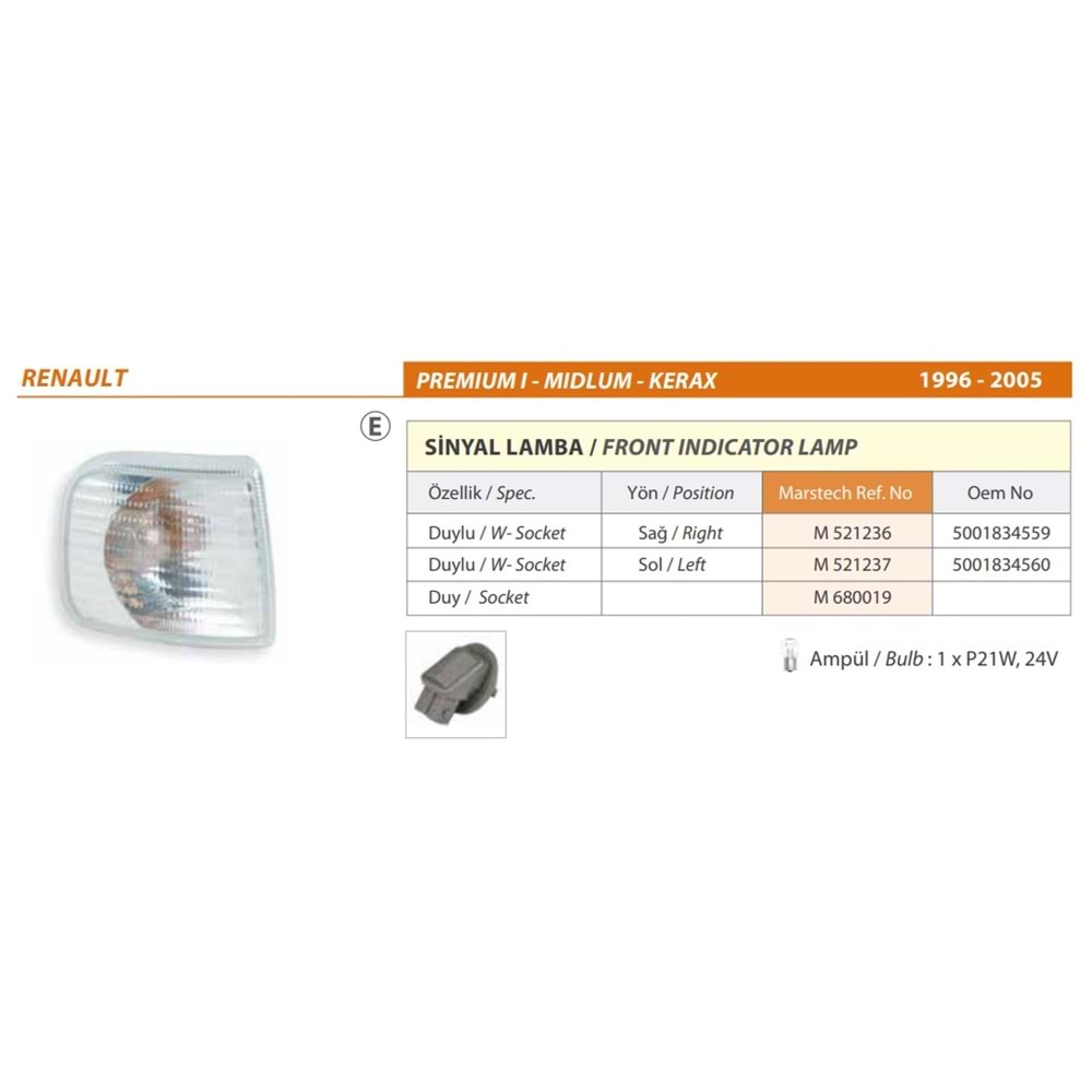 SINYAL LAMBA R.PREMIUM SAG