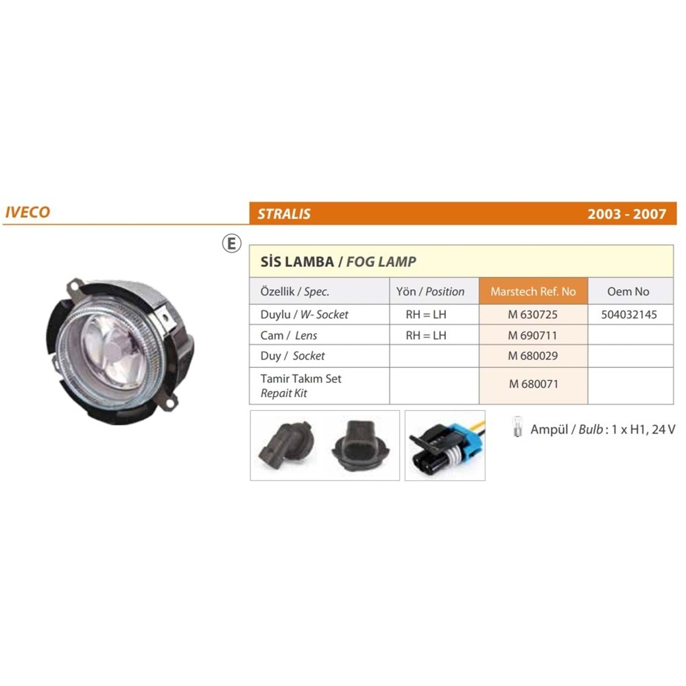 -SIS LAMBA DIS UNITE IVECO STRALIS 03-07