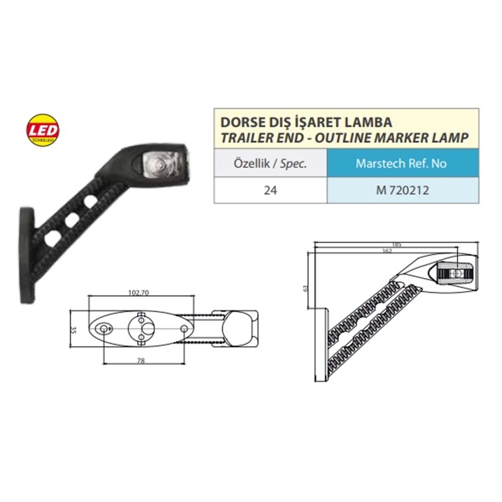 BOYNUZ LAMBA 24V U.PROSTAR PS 12 BEYAZ