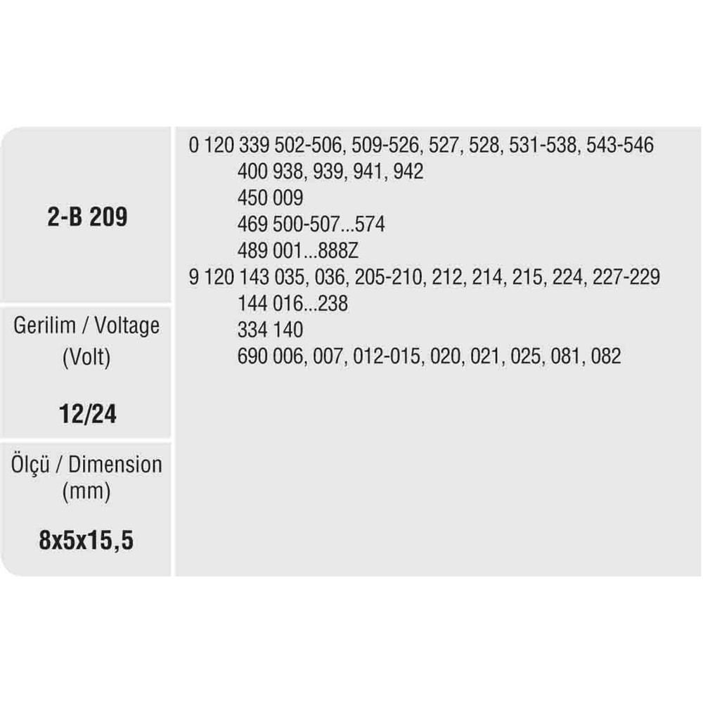 ALT KOMURU 12V 24V MERCEDES KAMYON MD FIAT SAAB J.DEERE MAN