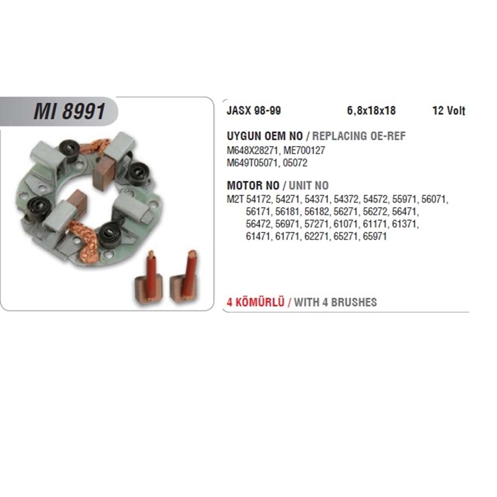 MARS KOMUR YUVASI MITSUBISHI CANTER L300 PAJERO HYUNDAI H100 MI 1901