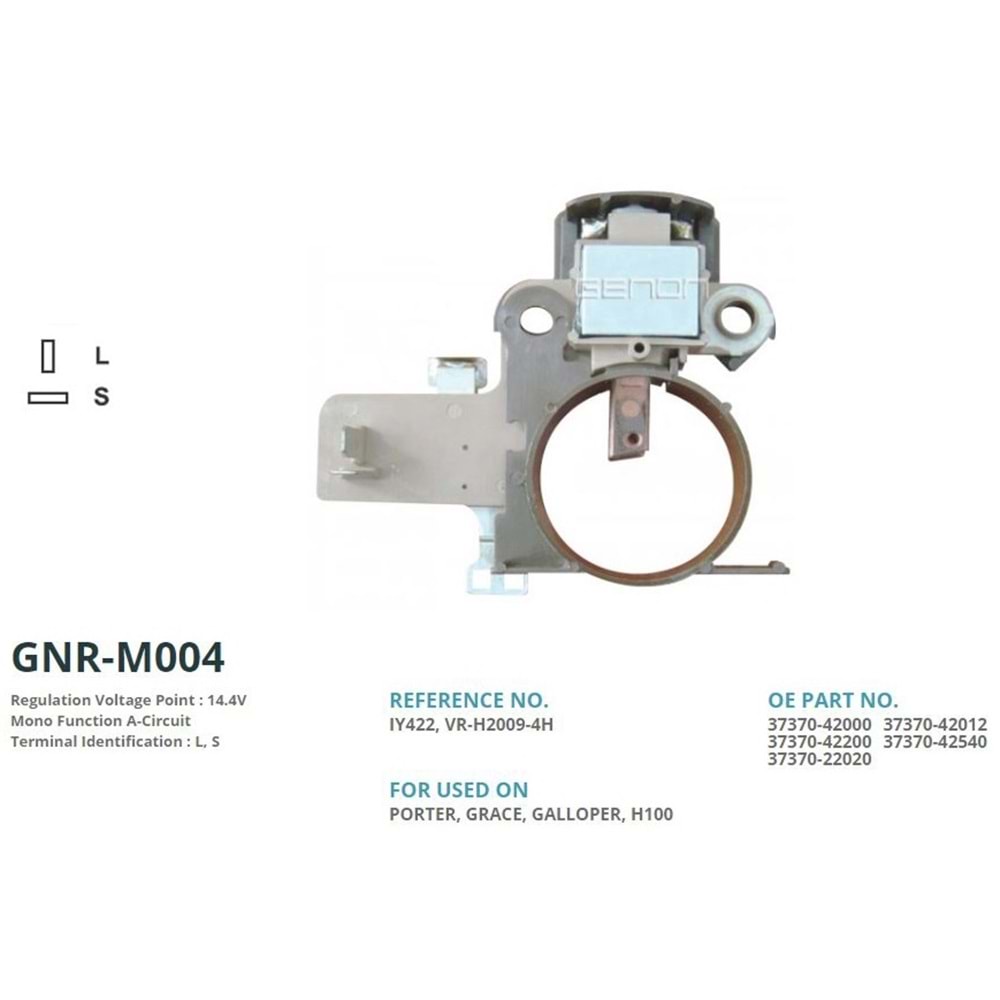 KONJEKTOR 12V HYUNDAI H100 MINIBUS 65 AMP ALT.