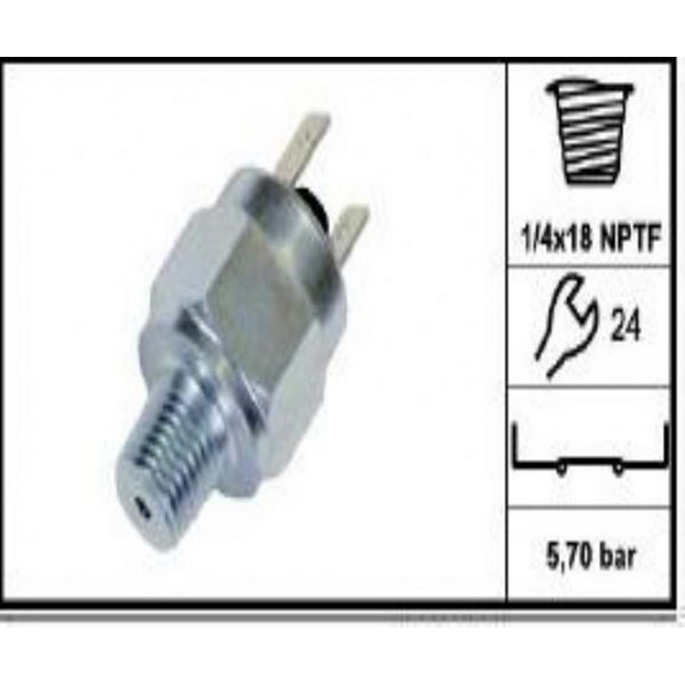 ASKAM DODGE FARGO WABCO 4110140140 HAVA BASINC MUSURU 5,70 BAR 1 4X18 NPT NORMALDE KAPALI