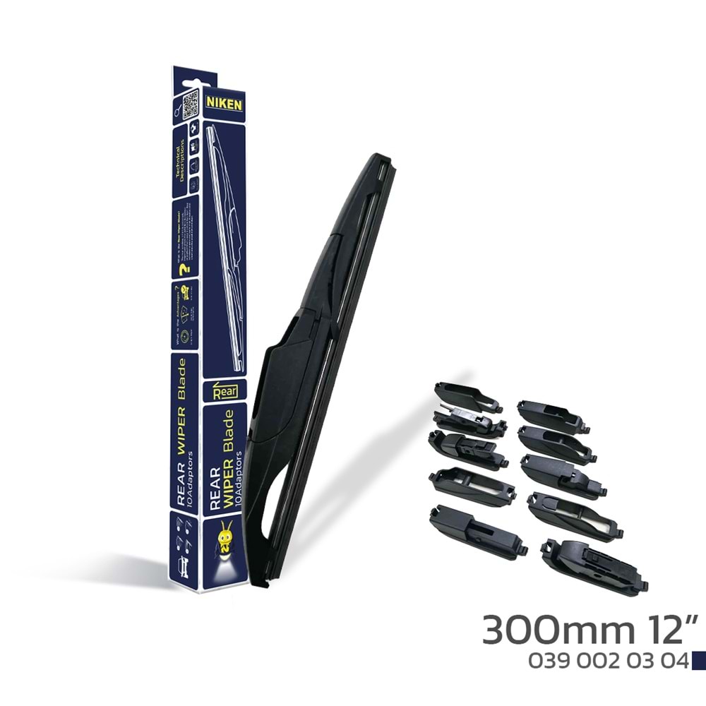 300mm 12 10 APARATLI ARKA SİLECEK SÜPÜRGESİ