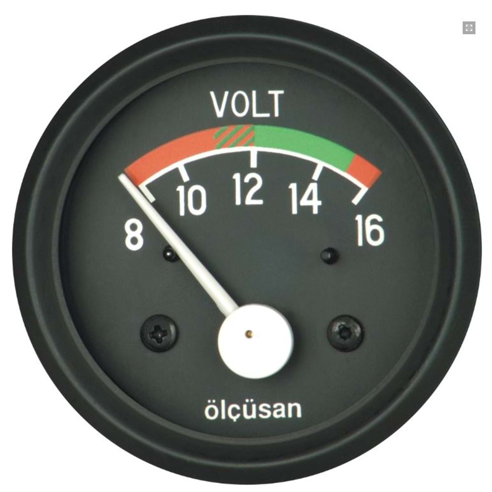 VOLTMETRE 52 12V SIYAH CER