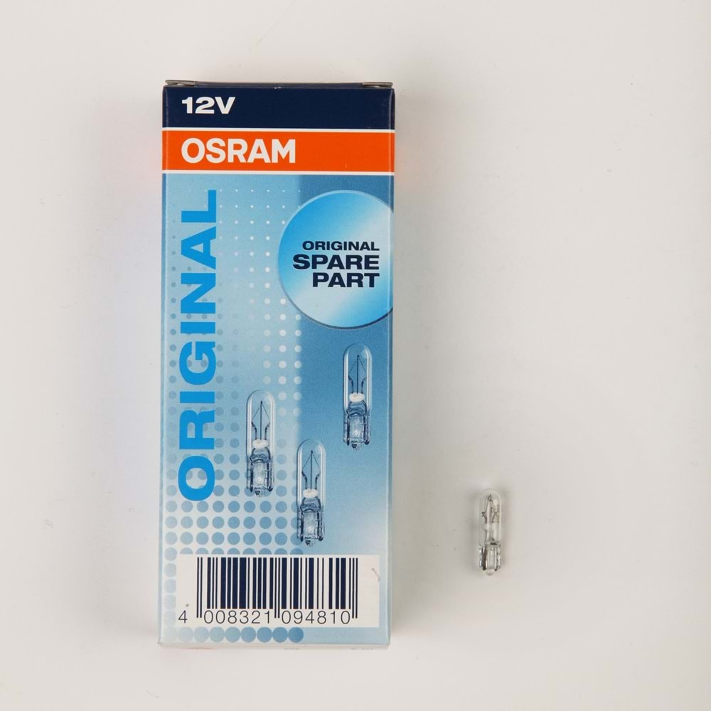 AMPUL 12V 2W T5 KÜÇÜK DİPSİZ