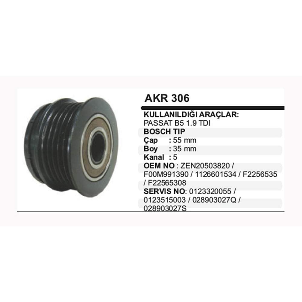 ALT KASNAK RULMANLI PASSAT B-5 1,9 TDI