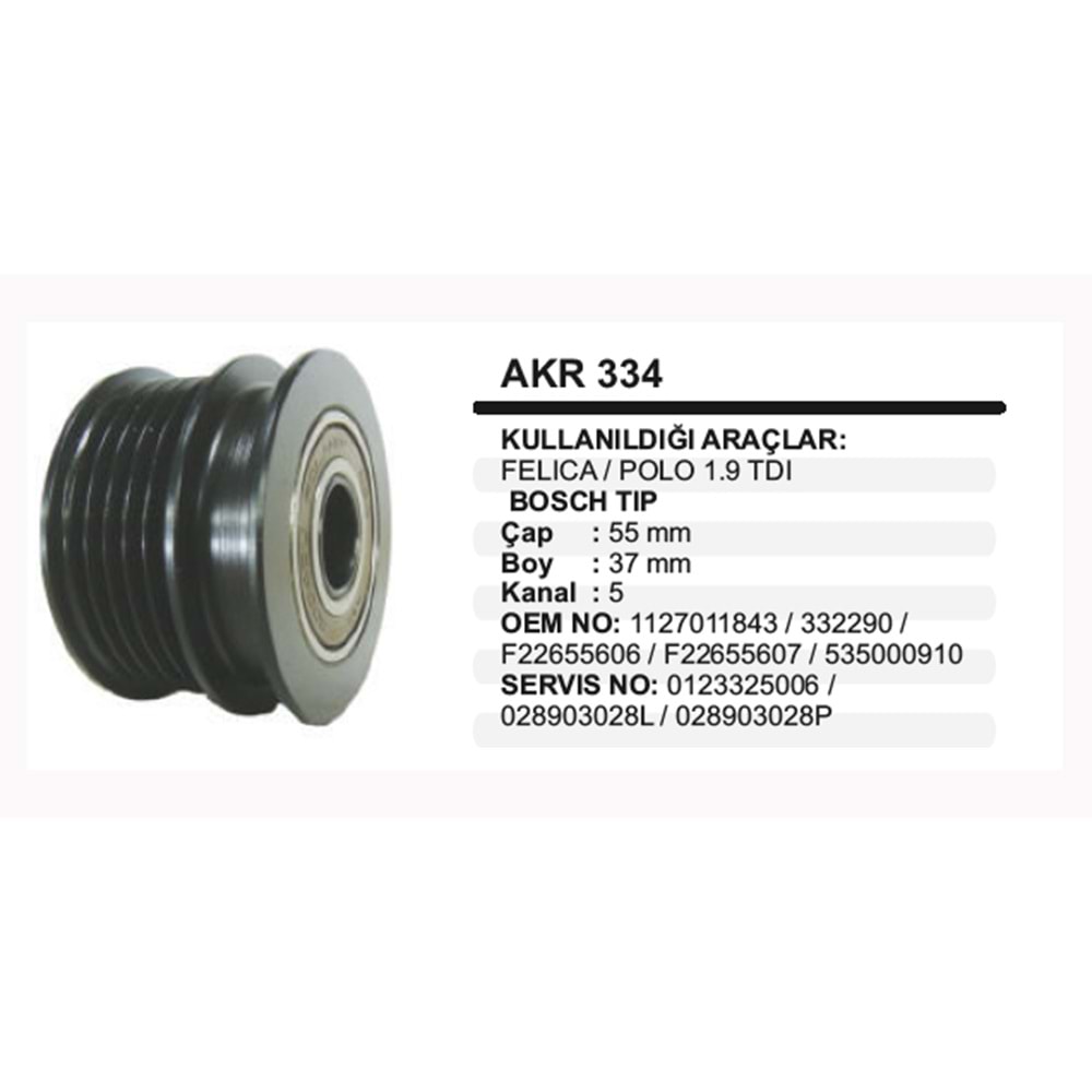 ALT KASNAK RULMANLI SKODA FELICIA ,POLO 1,9 TDI