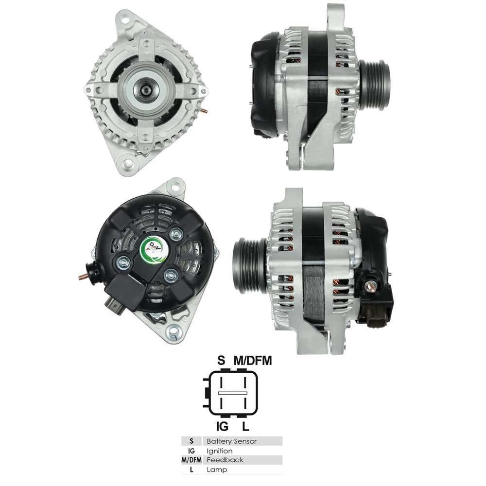 ALT DINAMO 12V 130A N.DENSO TIP COROLLA 1,6 2.0 2001>