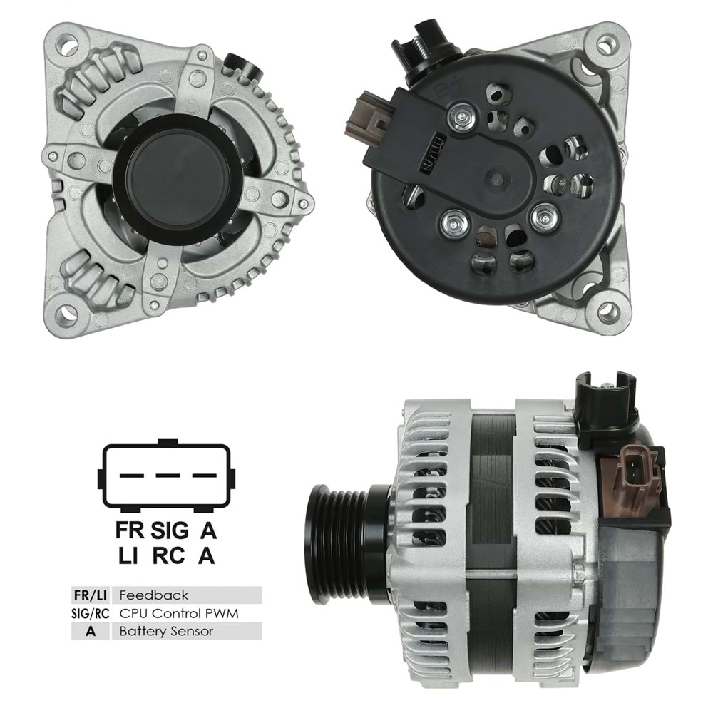 ALT.DIN. 12V.120A.FOCUS 1,6TDCI/MAZDA 03->