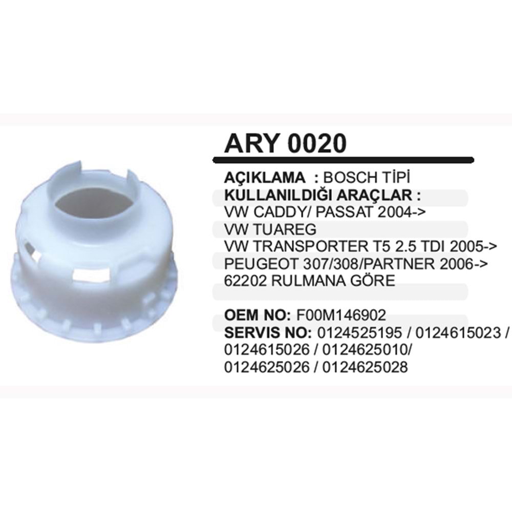 RULMAN YATAGI BOSCH T.CADDY PASSAT PEJO