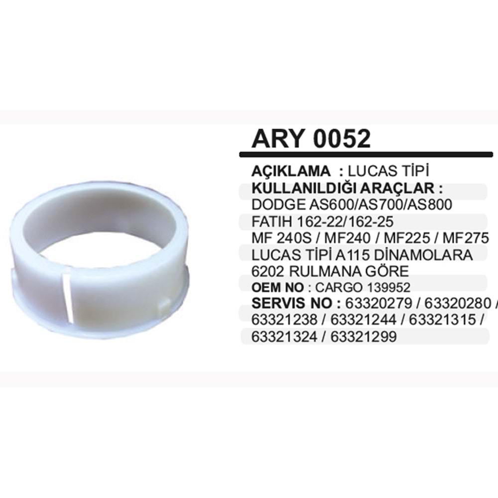 RULMAN YATAGI LUCAS A-115 MF DODGE FATIH