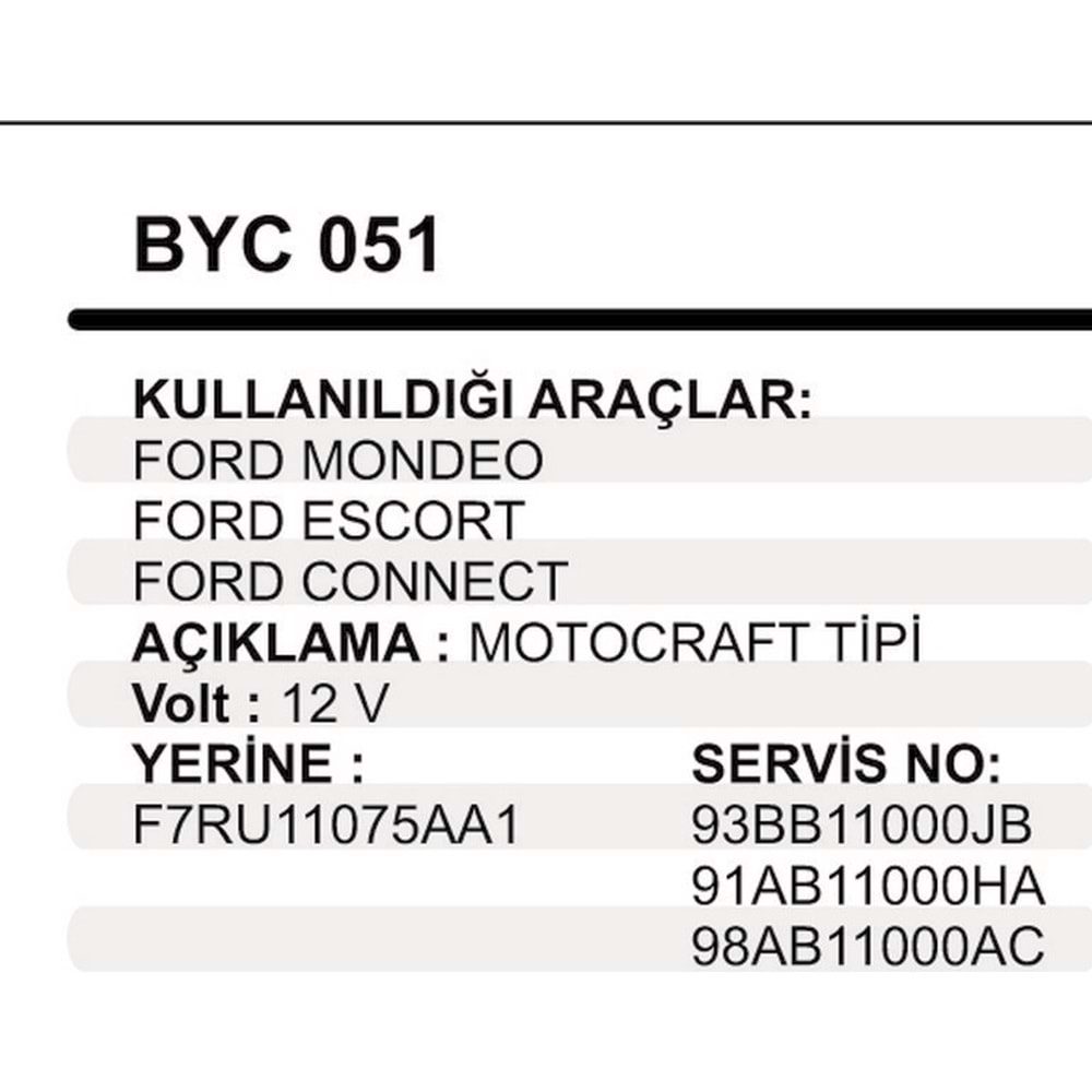 MARS YASTIGI GOVDELI FORD CONNECT