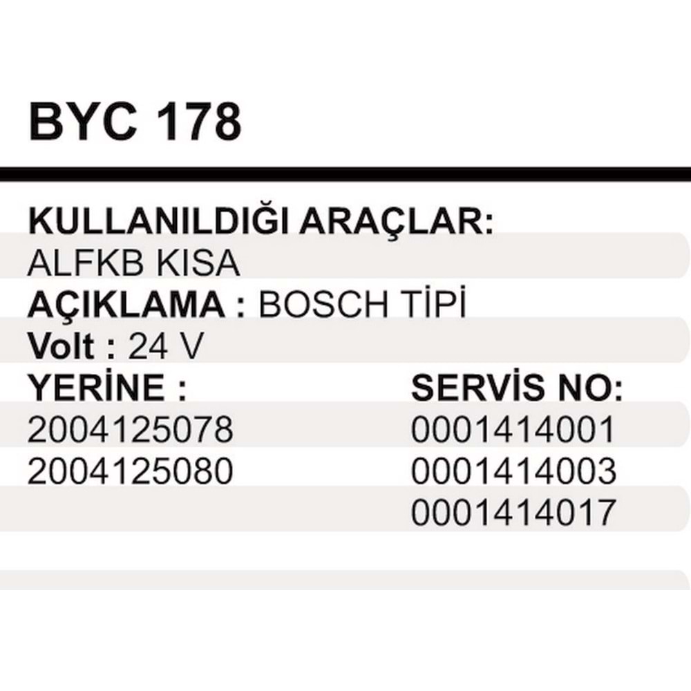 MARS YASTIGI GOVDELI 24V ALFKB KISA