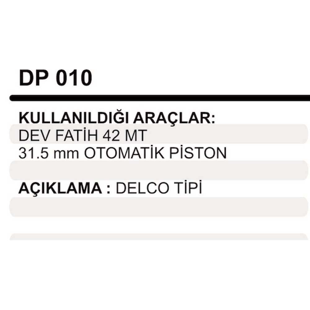 MARS OTOMATIGI PISTON DEV FATIH