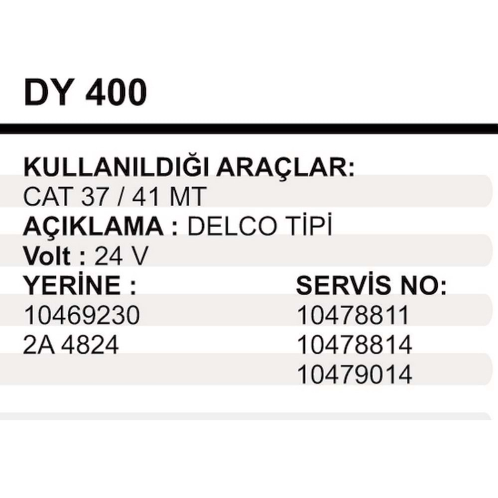 MARS YASTIK 24V CATERPILLER