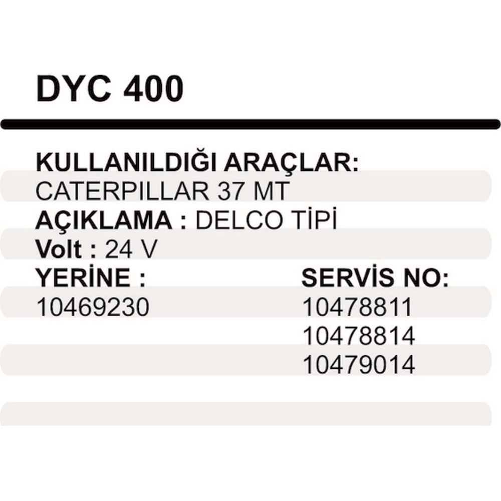 MARS YASTIGI GOVDELI 24V CAT 37MT49013