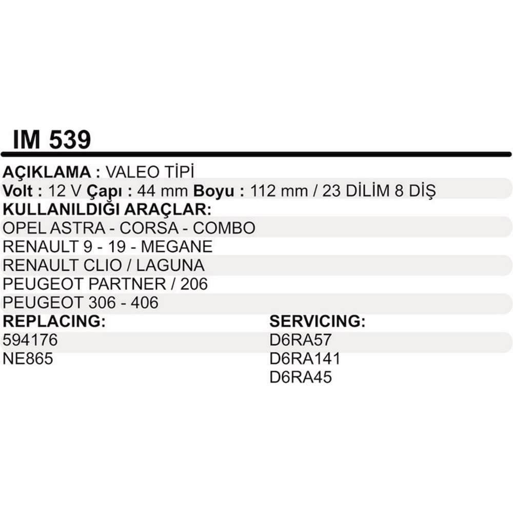 MARS KOLLEKTOR 12V 8 DIS VALEO TIPI OPEL ASTRA CORSA R9 R19 RENAULT MEGANE CLIO PEUGEOT PARTNER