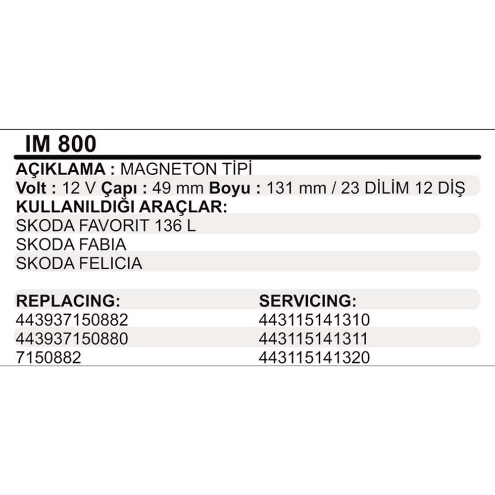 MARS KOLLEKTOR 12V 12 DIS PAL&MAGNETON TIPI SKODA FAVORIT 136L FABIA FELICIA