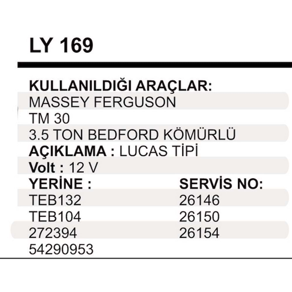 MARS YASTIK MF 3.5 TON BEDFORD KOM.LU