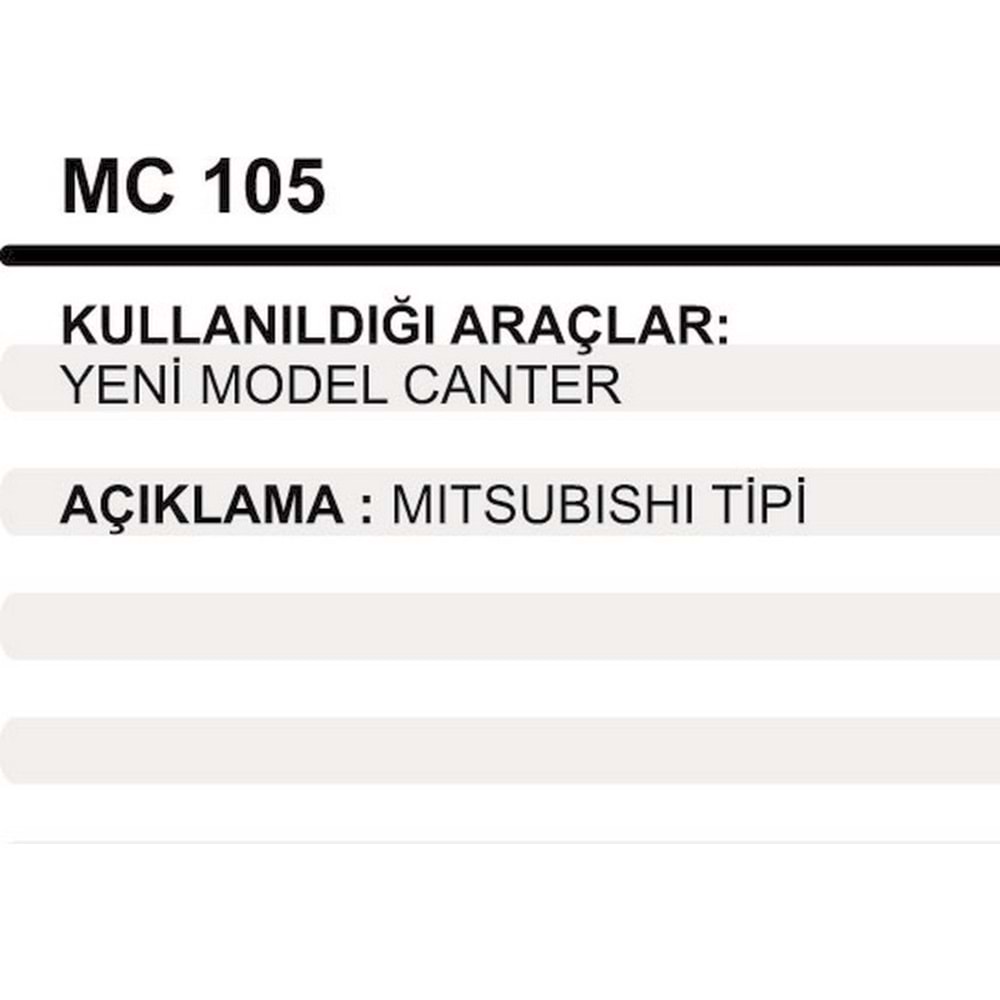 MARS ORTA KAPAK MITSUBISHI CANTER YM