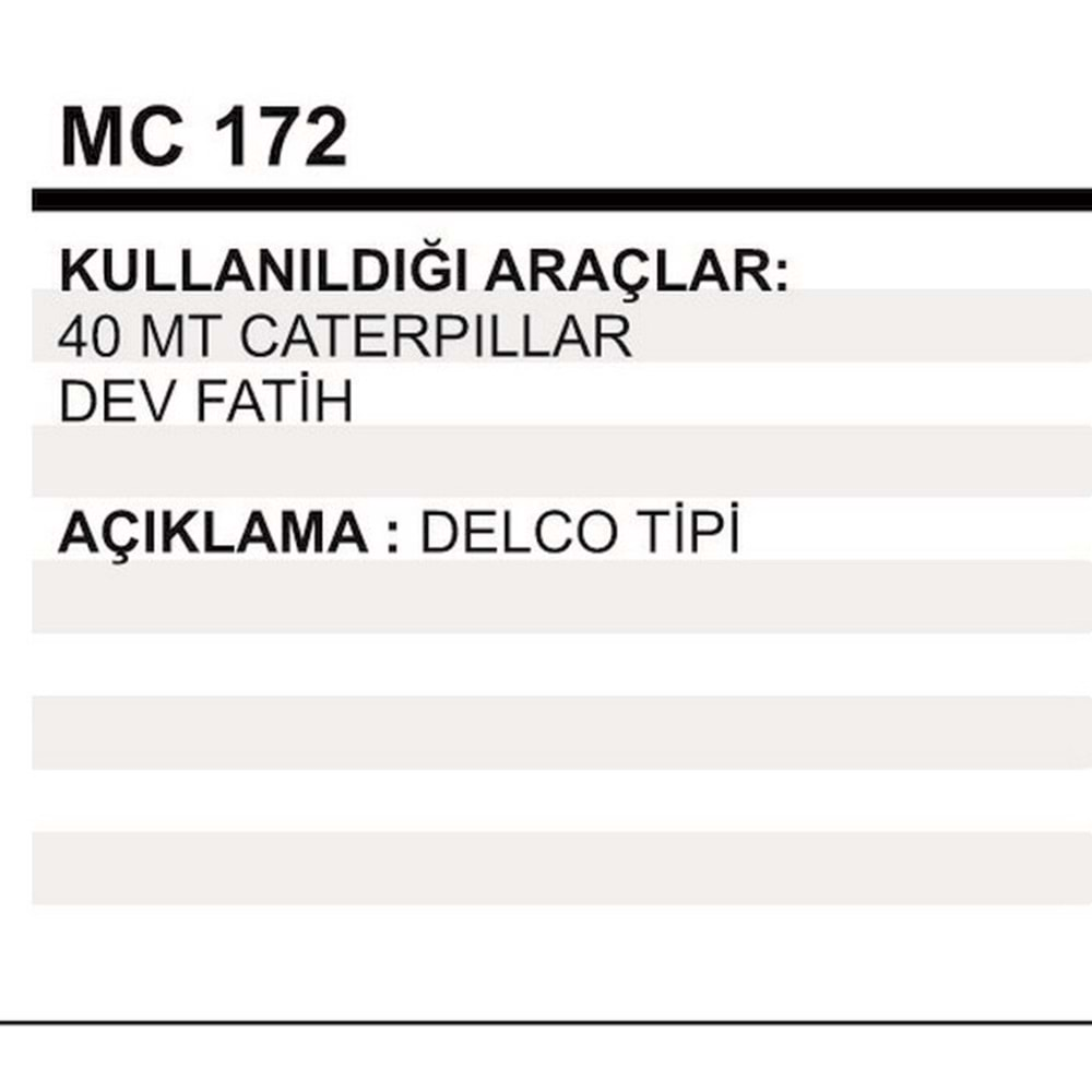 MARS PINYON KAPAGI 40MT CATERPILLE