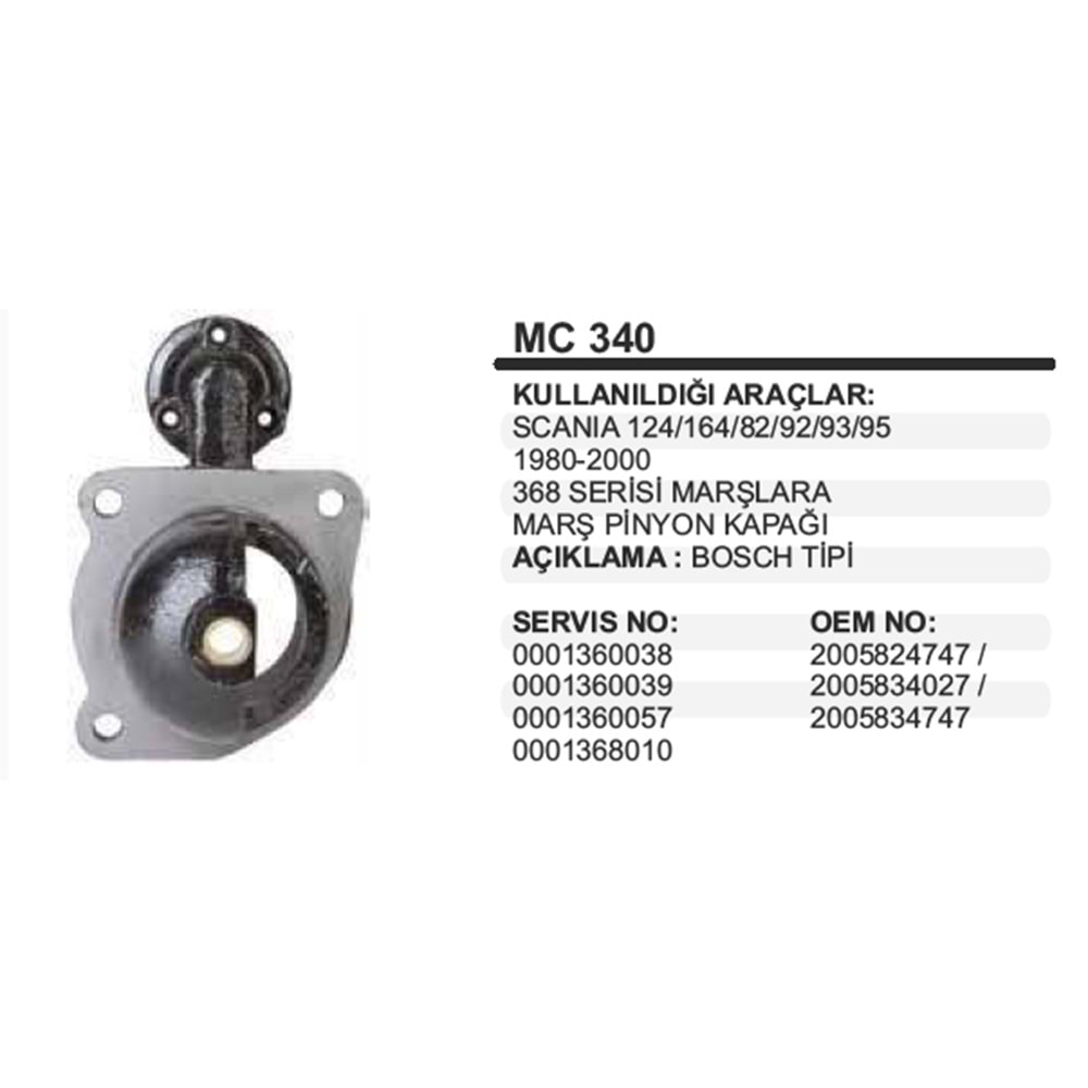MARS PINYON KAPAK BOSCH SCANIA T368