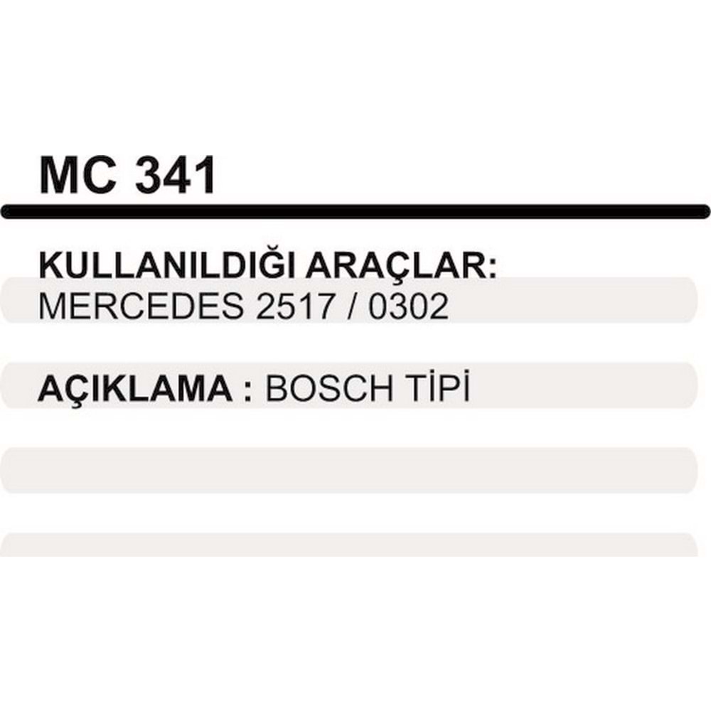 MARS PINYON KAPAK BOSCH T 368 MERCEDES 2517/0302