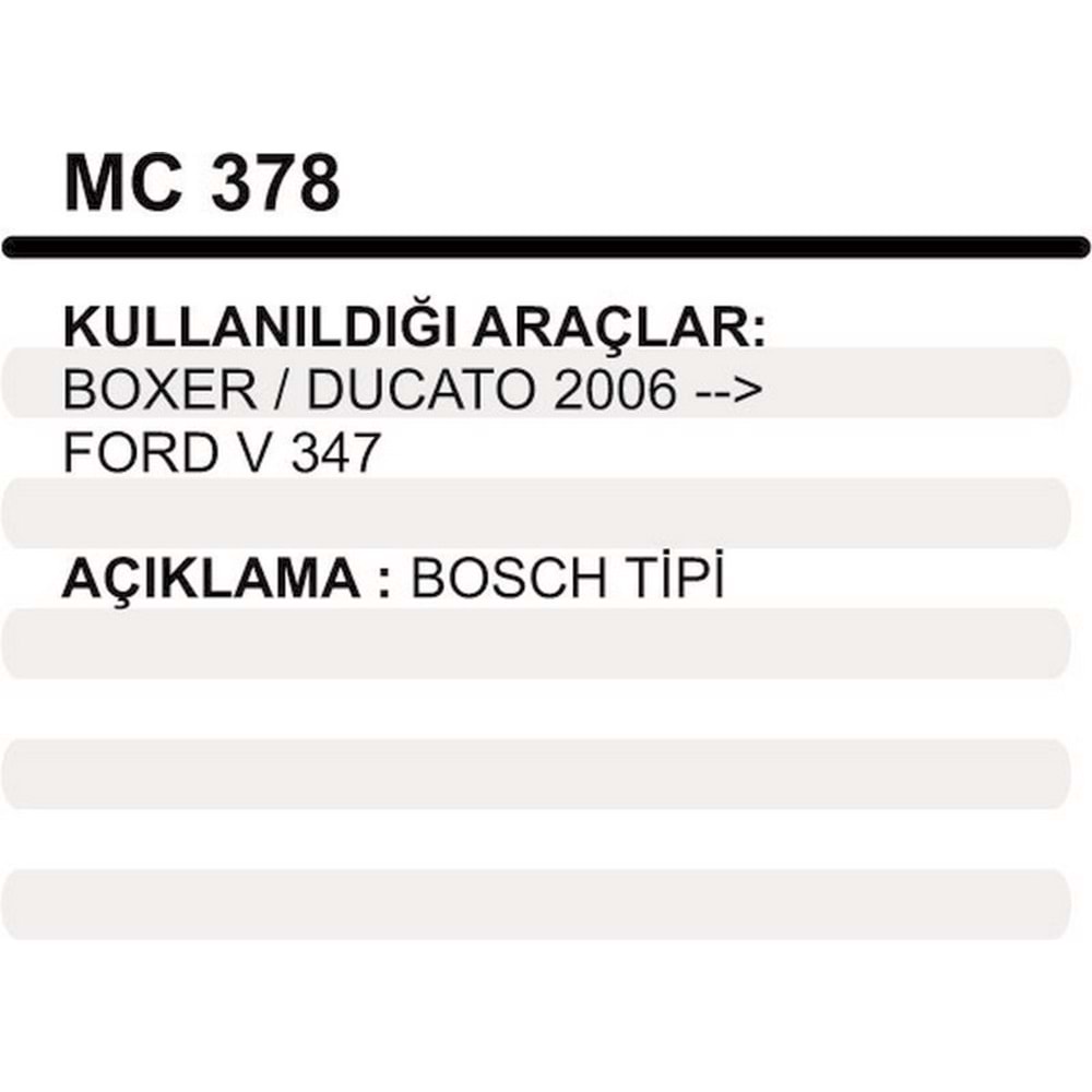 MARS PINYON KAPAK V347 / BOXER / DUCATO 2006->