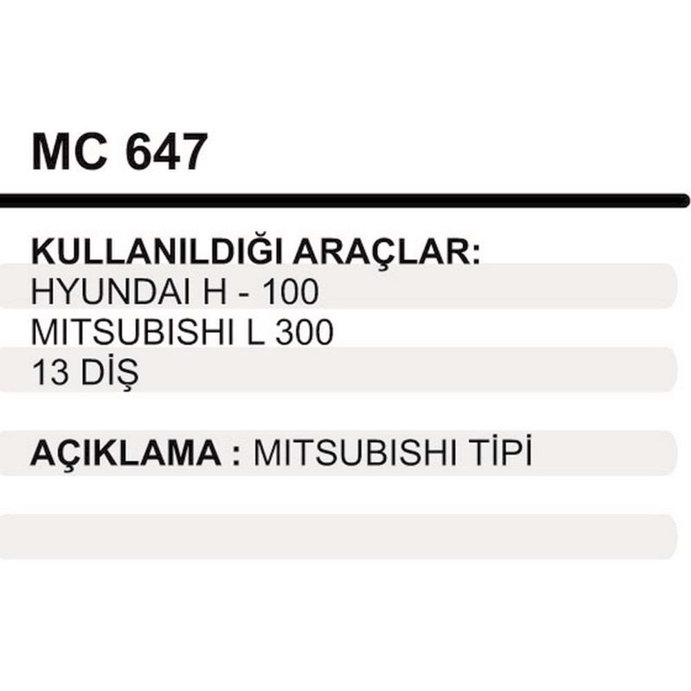 MARS PINYON KAPAGI HYUNDAI H100 L300