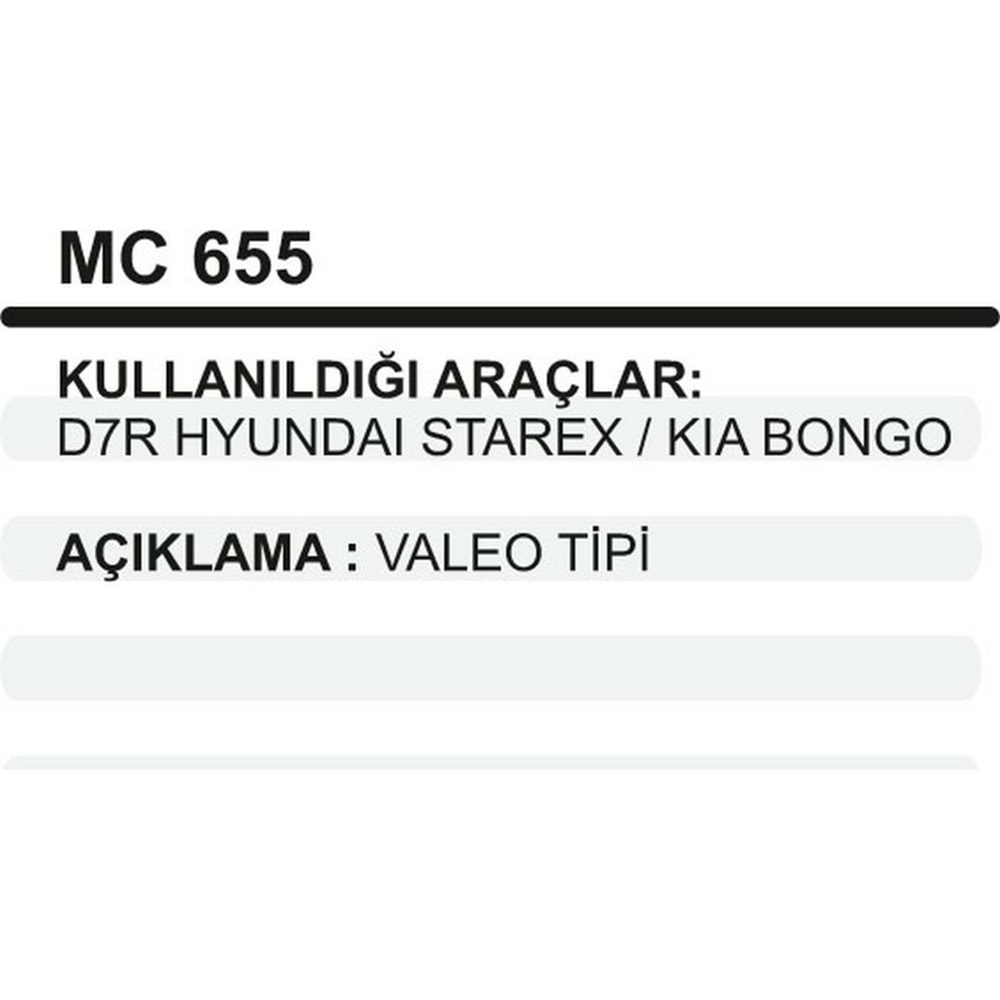 MARS PINYON KAPAK D7R HYUNDAI STAREX / KIA BONGO