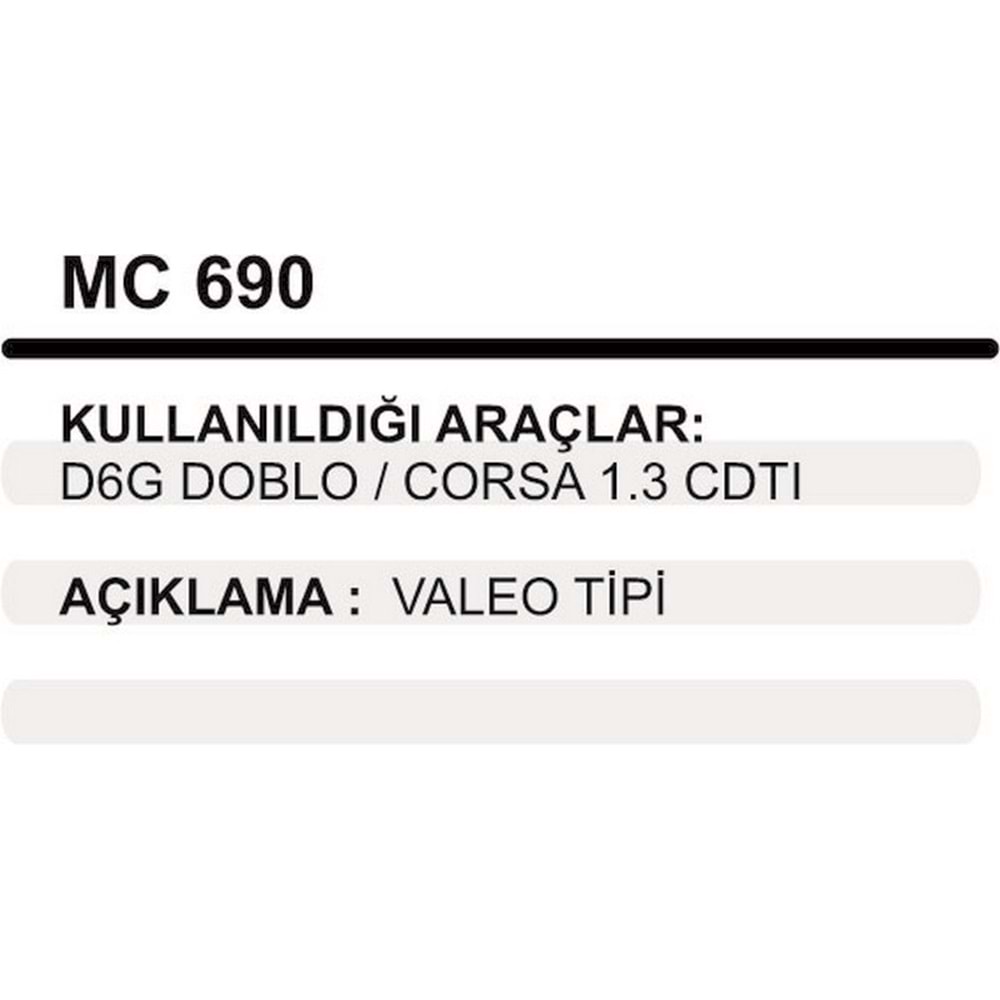MARS PINYON KAPAK D6G DOBLO CORSA 1,3 CDTI