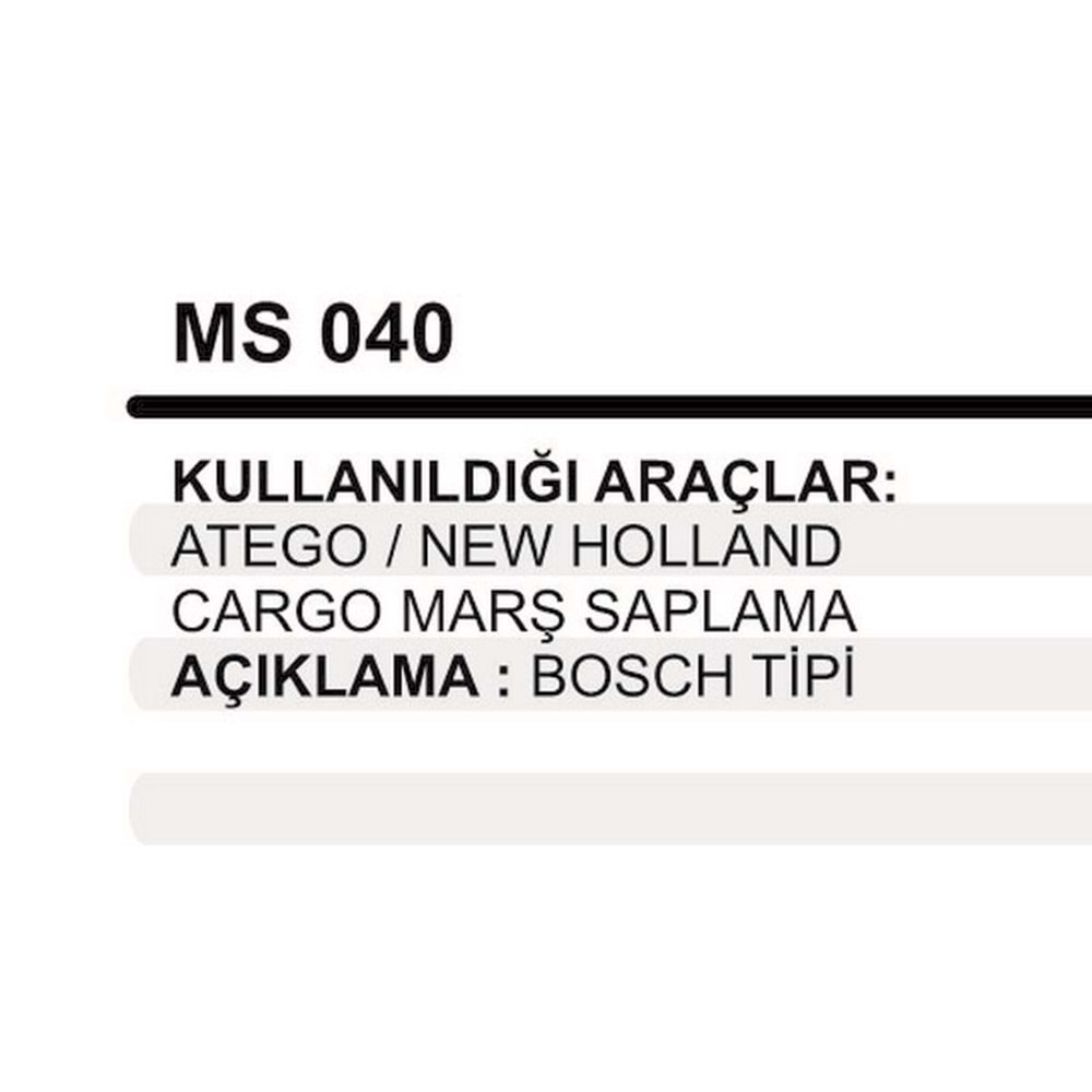 MARS SAPLAMASI ATEGO CARGO