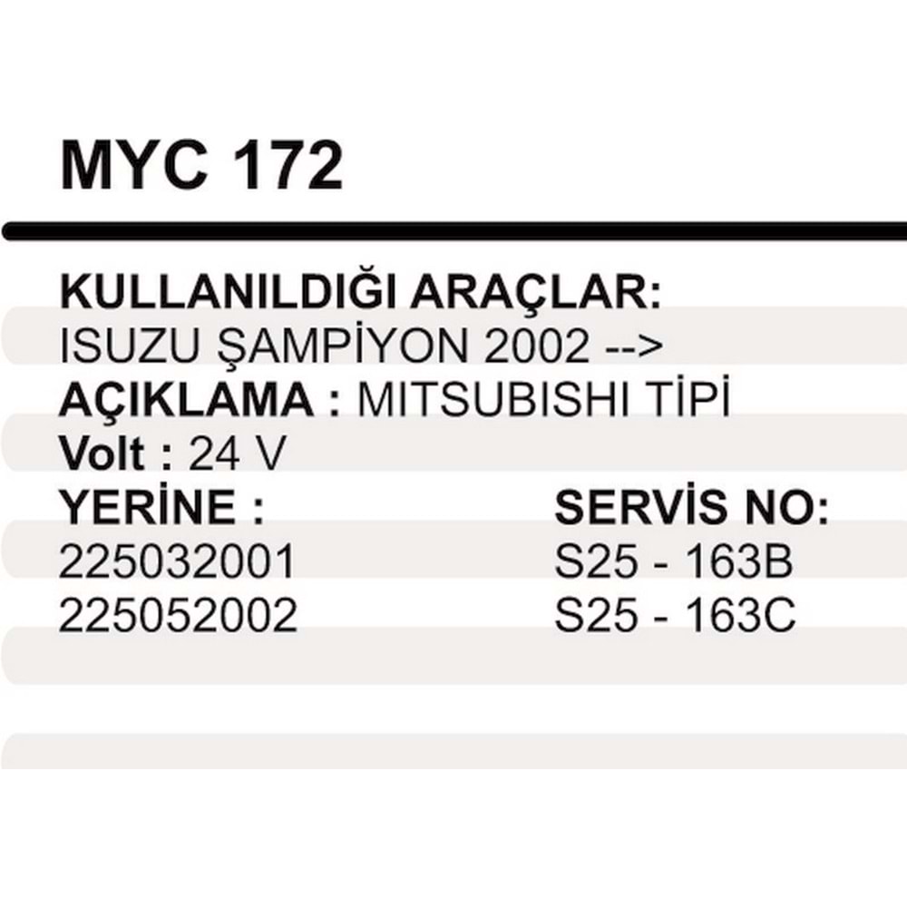 MARS YASTIGI GOVDELI CHAMPION 24V KISA