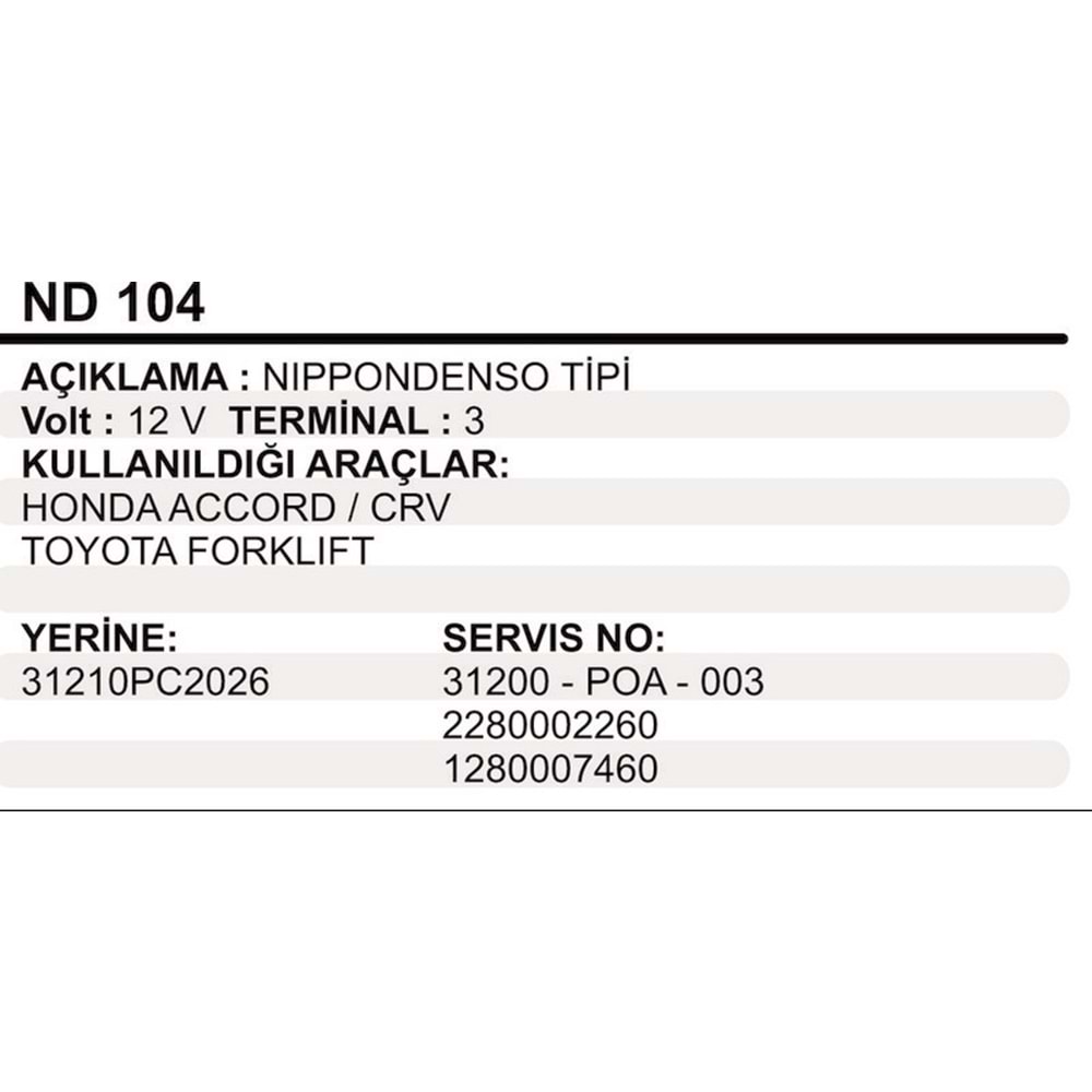 MARS OTOMATIGI TOYOTA ACCORD CRV