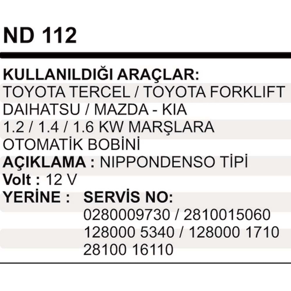 BOBIN OTOMATIK MAZDA-KIA