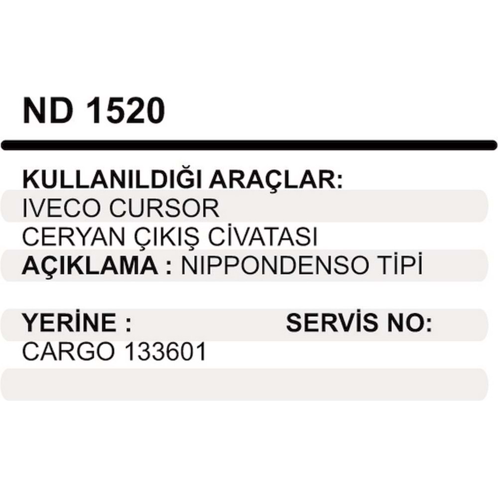 MARS OTOMATIGI IVECO HINO 5.5KW EKSI TM.TK.BUYUK