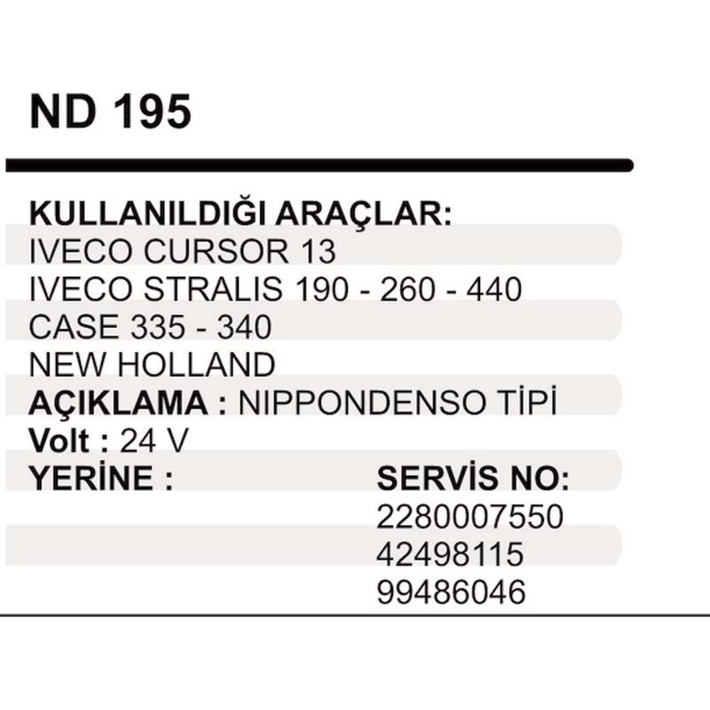 MARS YASTIKGOV.IVECO CURSOR 440