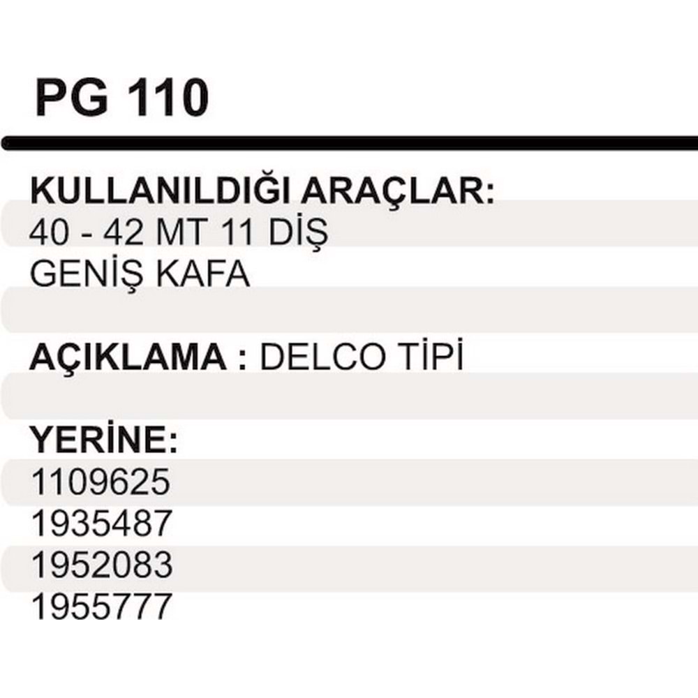 MARS DISLISI 11D 40-42MT G.KAFA