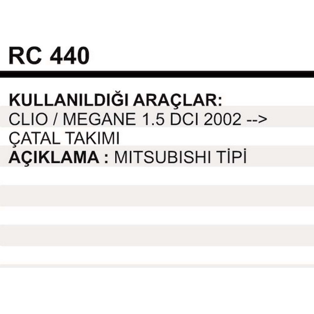 MARS CATALI TK. CLIO MEGANE 1,5 DCI 2002