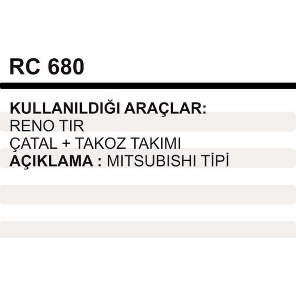 MARS CATALI + TAKOZ TK. RENAULT TIR