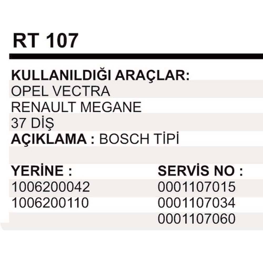 M.REDIKSIYON TK.VECTRA MEGANE