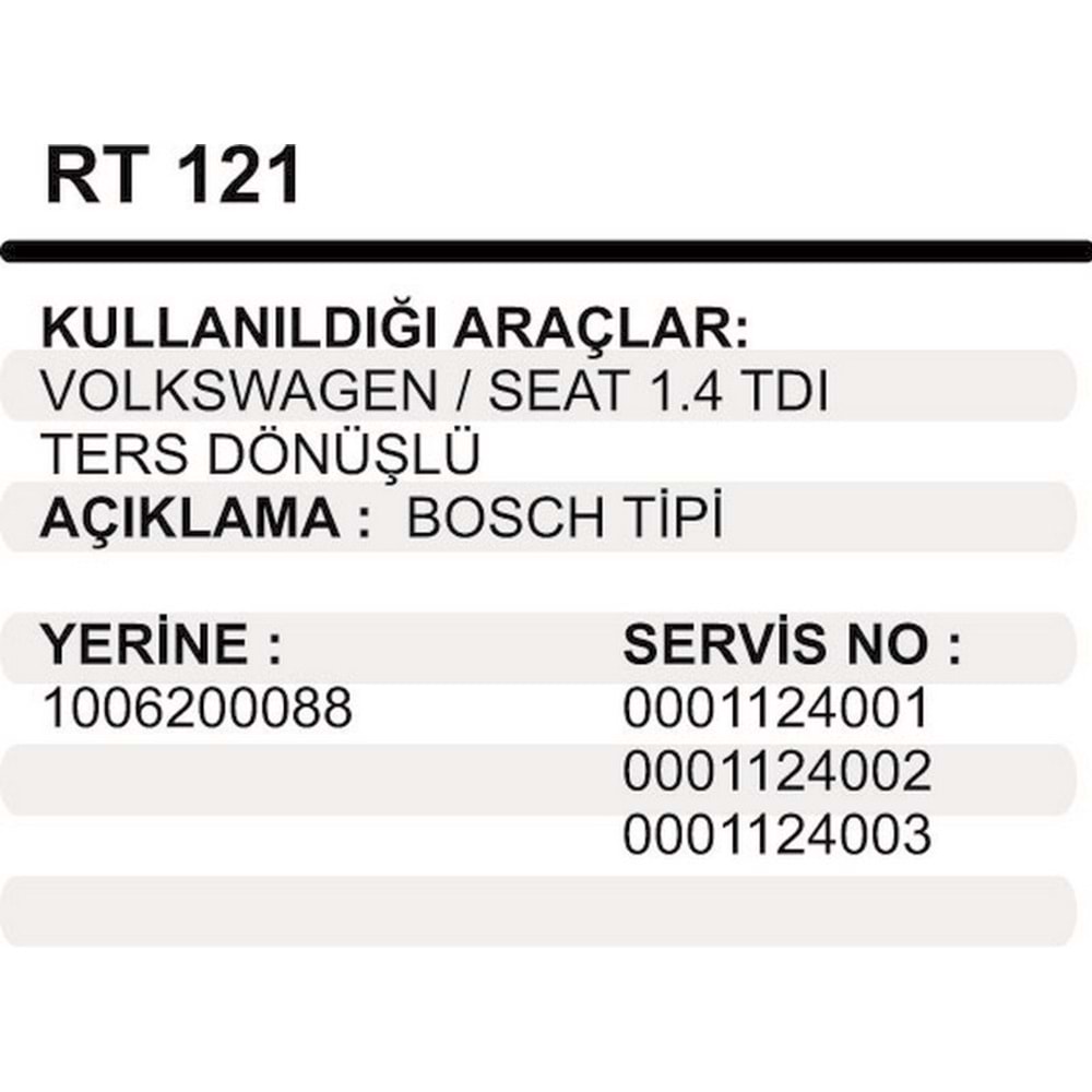 RED.TM.TK VW SEAT 1,4TDI