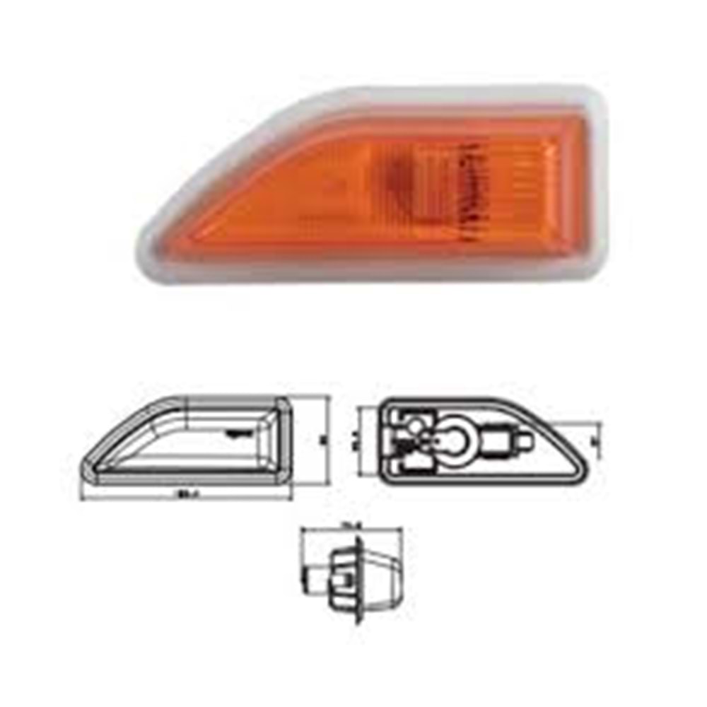 CARGO H.566 YAN SİNYAL LAMBA SOL (2014) CVT-380