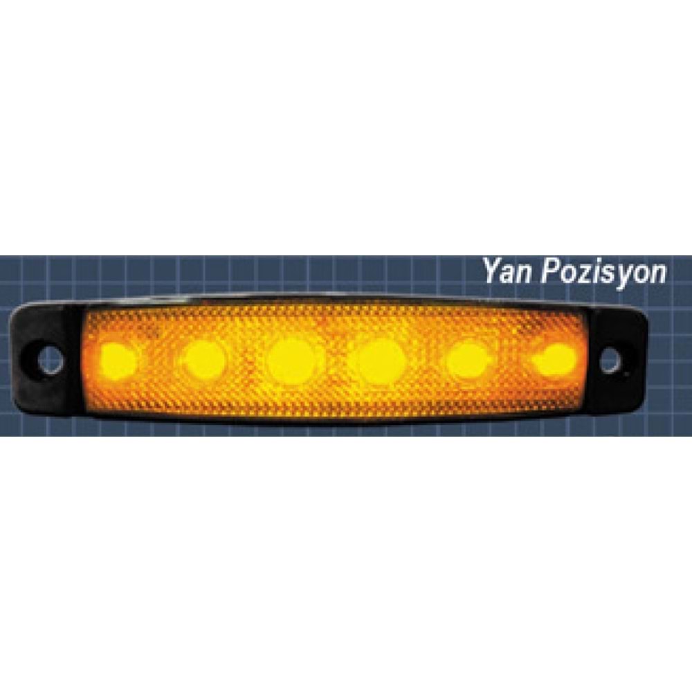BASAMAK LAMBA PARMAK LED 12V AYDINLATMA 6LEDLI SARI