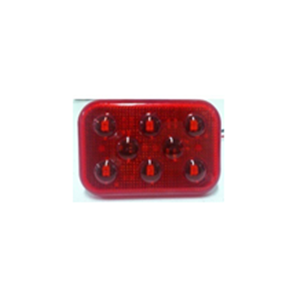 LAMBA DIKDORTGEN KIRMIZI 6LED