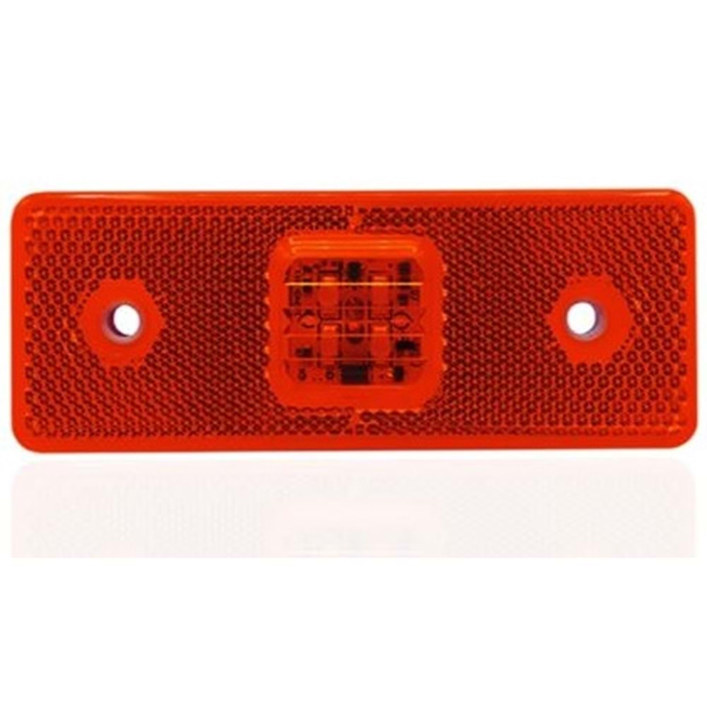 SIDE MARKER DİKDÖRGEN SML02R 4 LED/KIRMIZI/10-30V ON - Soket Çıkışlı