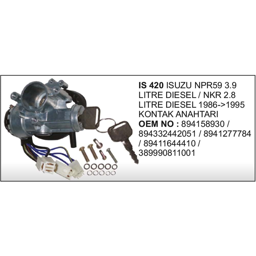 KONTAK ANAHTARI ISUZU NPR NKR 86-95